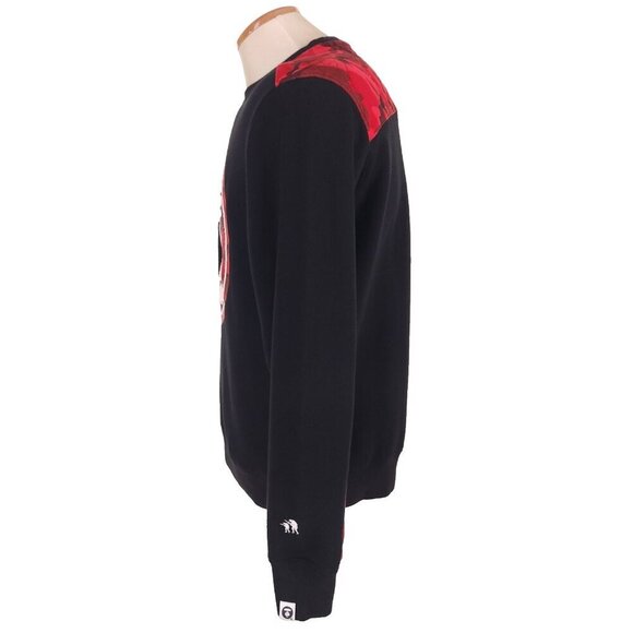 AAPE by A Bathing Ape Embroidered Logo Sweatshirt Size L Mens Red Camo - Picture 4 of 9